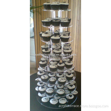 custom clear lucite cupcake display stand